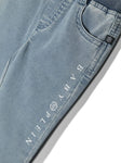 Pantalón largo denim azul claro con logo y bolsillos Philipp Plein