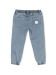 Light blue denim trousers with logo and pockets Philipp Plein