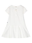 ملابس الأطفال - فستان أبيض مع طباعة الدب وشعار فيليب بلين