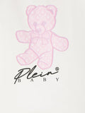 Ropa para niños - vestido blanco con oso y logo estampado Philipp Plein