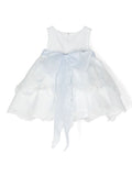 Vestido de ceremonia azul 341 para bebé niña de la marca MIMILÚ