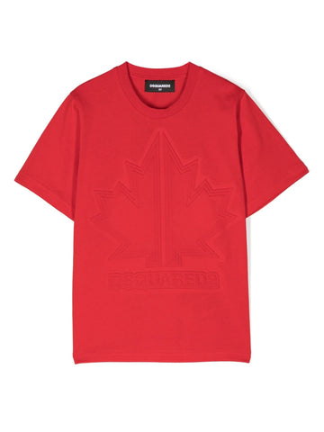 Red T-shirt with graphic motif DSQUARED2