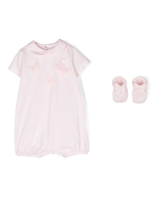 Body de manga corta color rosa para bebé niña 24026 Story Loris