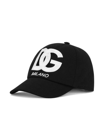 قبعة DNA سوداء مع شعار Dolce &amp; Gabbana المطبوع