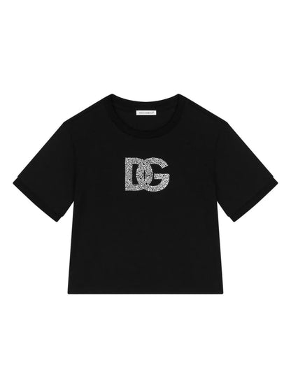 تي شيرت DNA باللون الأسود مزين بشعار Dolce &amp; Gabbana