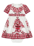 Dress MAIOLICA with graphic motif Dolce & Gabbana