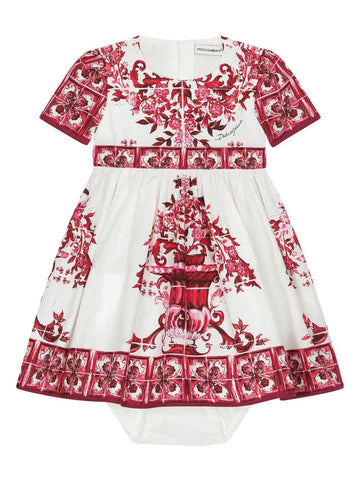 فستان MAIOLICA واسع برسومات Dolce &amp; Gabbana