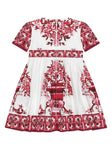 Dress MAIOLICA with graphic motif Dolce & Gabbana
