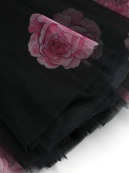 Dress with rose motif MONNALISA