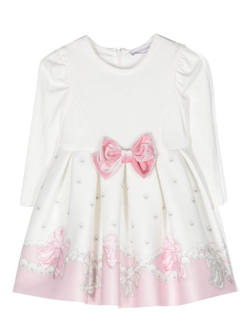 Childrenswear - MONNALISA long sleeved dress with bow