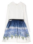 Vestido en color azul con estampado floral MONNALISA