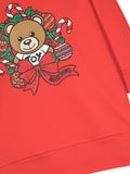 Ropa para niñas -  vestido rojo con oso de Navidad de la marca MOSCHINO