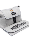 Grey nappy bag with Teddy Bear motif MOSCHINO