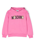 ملابس البنات - سويت شيرت باللون الوردي الفوشيا مع شعار MOSCHINO