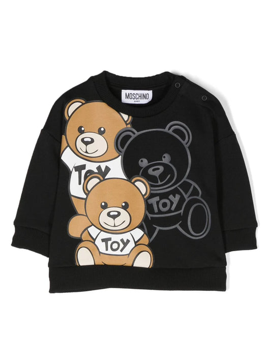 Sudadera negra con motivo Teddy Bear MOSCHINO