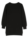 ملابس للبنات - فستان أسود مع ثلاثة دببة وشعار MOSCHINO