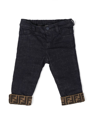Fendi Kids جينز بطبعة شعار الماركة