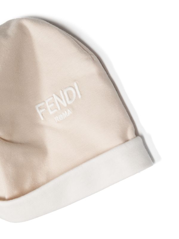 Kit de punto beige con osito de la marca Fendi Kids para bebé