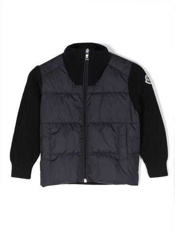Jacket - jacket with logo patch and panels MONCLER