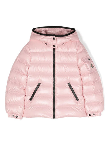 Plumífero rosa Bady con capucha de la marca MONCLER