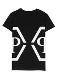 Camiseta negra con logo estampado Philipp Plein