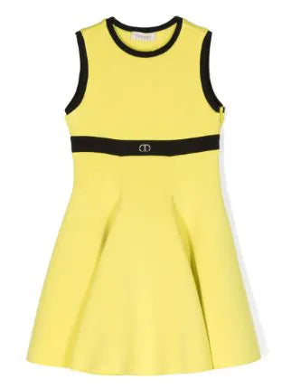 Dress with yellow contrasting panel TWINSET