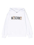 ملابس البنات - سويت شيرت أبيض بشعار MOSCHINO
