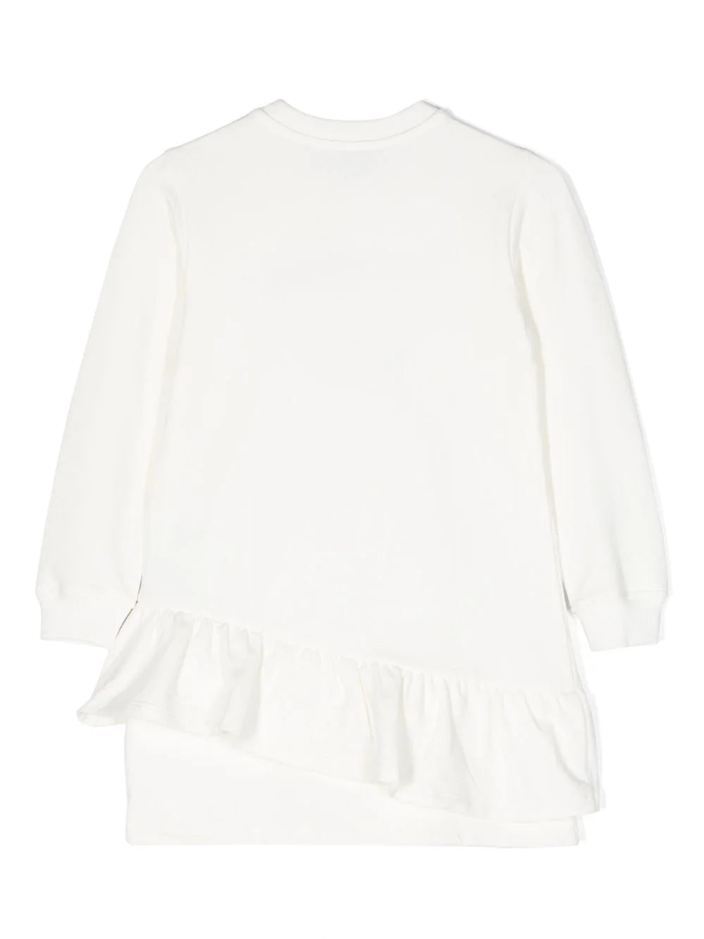 Childrenswear - white sweatshirt style dress with logo print MOSCHINO