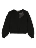 Girls clothing - Sweatshirt with logo applique of the brand TWINSET