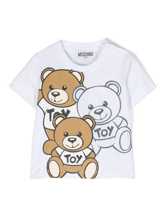 Camiseta blanca con estampado Teddy Bear MOSCHINO