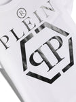 Optical white T-shirt with Philipp Plein logo print
