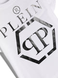 Optical white T-shirt with Philipp Plein logo print