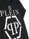 Camiseta negra con estampado de logo Philipp Plein