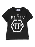 تيشيرت أسود مع طبعة شعار Philipp Plein