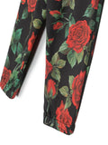 بنطال بطبعة وردية وشعار على حزام الخصر من Dolce &amp; Gabbana