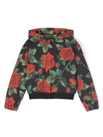 Dolce & Gabbana hooded sweatshirt with rose-print