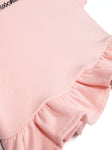 Vestido rosa con manga larga con logo estampado MOSCHINO