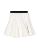 Flared skirt with TWINSET logo plaque