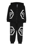 SET - Philipp Plein logo printed track suit