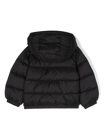 Teddy Bear padded hooded Black jacket MOSCHINO