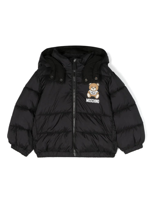Chaqueta Negra Teddy Bear con capucha MOSCHINO