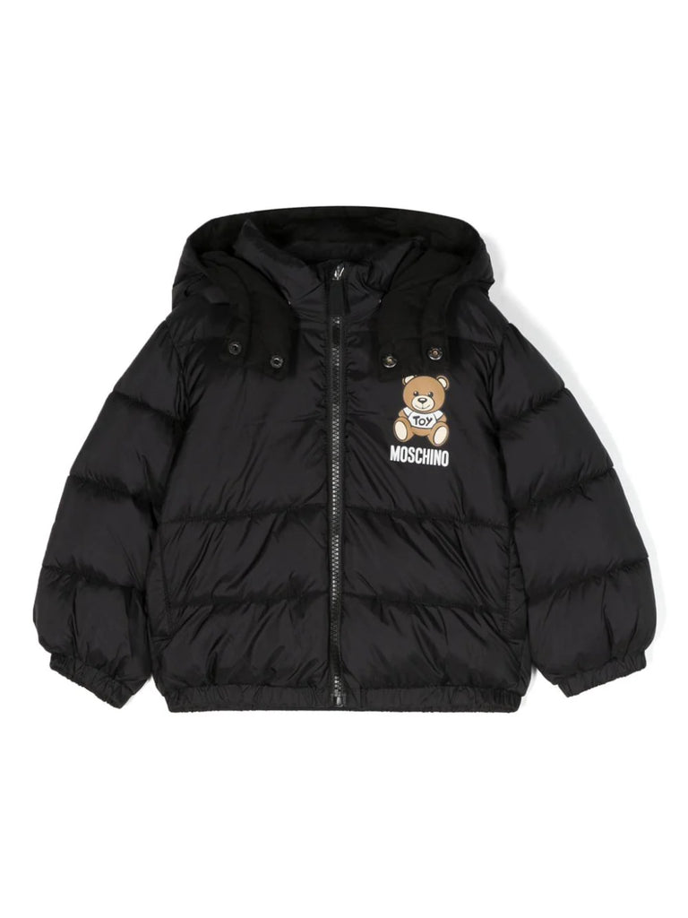 Teddy Bear padded hooded Black jacket MOSCHINO Modini Shop Espana