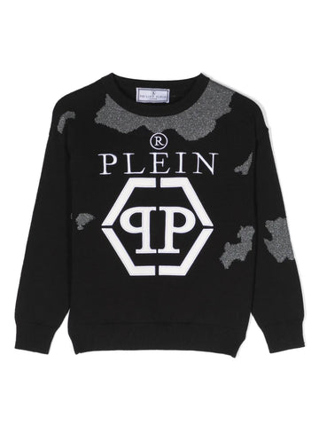 Children's clothing - Philipp Plein embroidered logo sweater