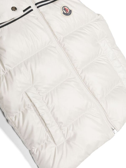 Chaleco acolchado con capucha y logo MONCLER para bebe