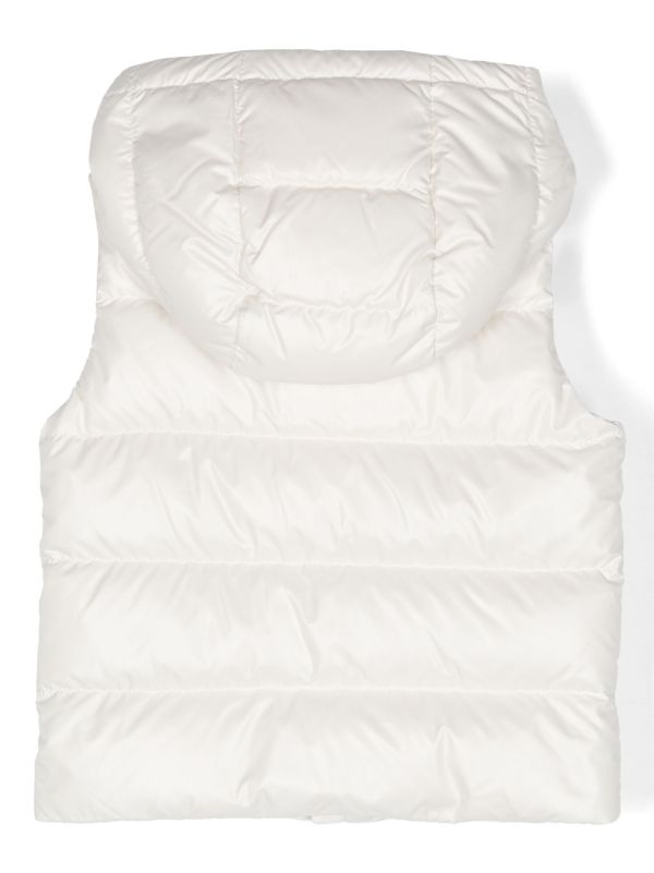 Chaleco acolchado con capucha y logo MONCLER para bebe