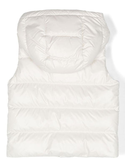 Chaleco acolchado con capucha y logo MONCLER para bebe