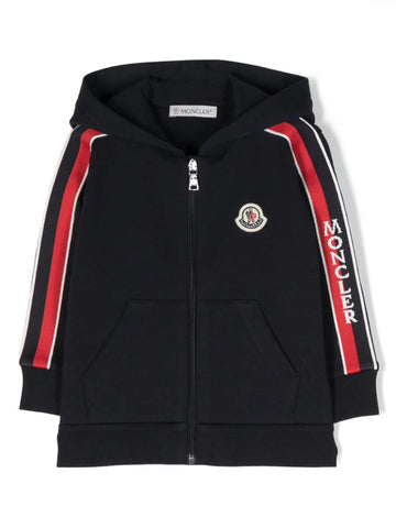 Hooded sweatshirt with zipper and logo MONCLER