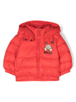 Teddy Bear padded hooded RED jacket MOSCHINO