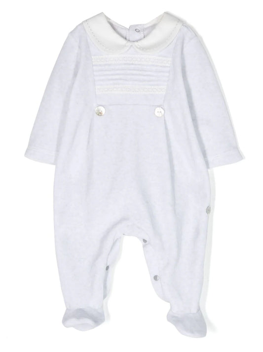 Pelele con volantes en el cuello y con gorro Paz Rodriguez