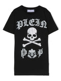 Ropa para niños - camiseta negra con logo estampado Philipp Plein